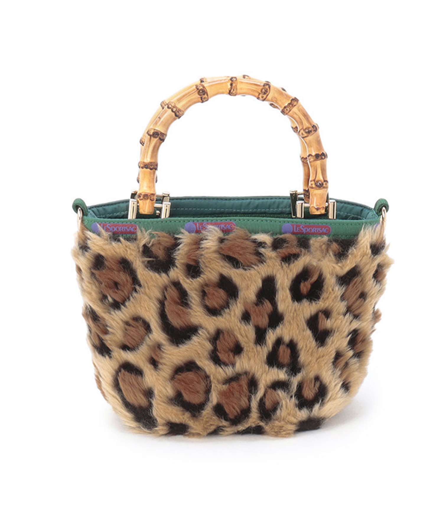【LeSportsac Atelier】XS BAMBOO TOTE(ウォームキャメルレオパードファー-フリー)