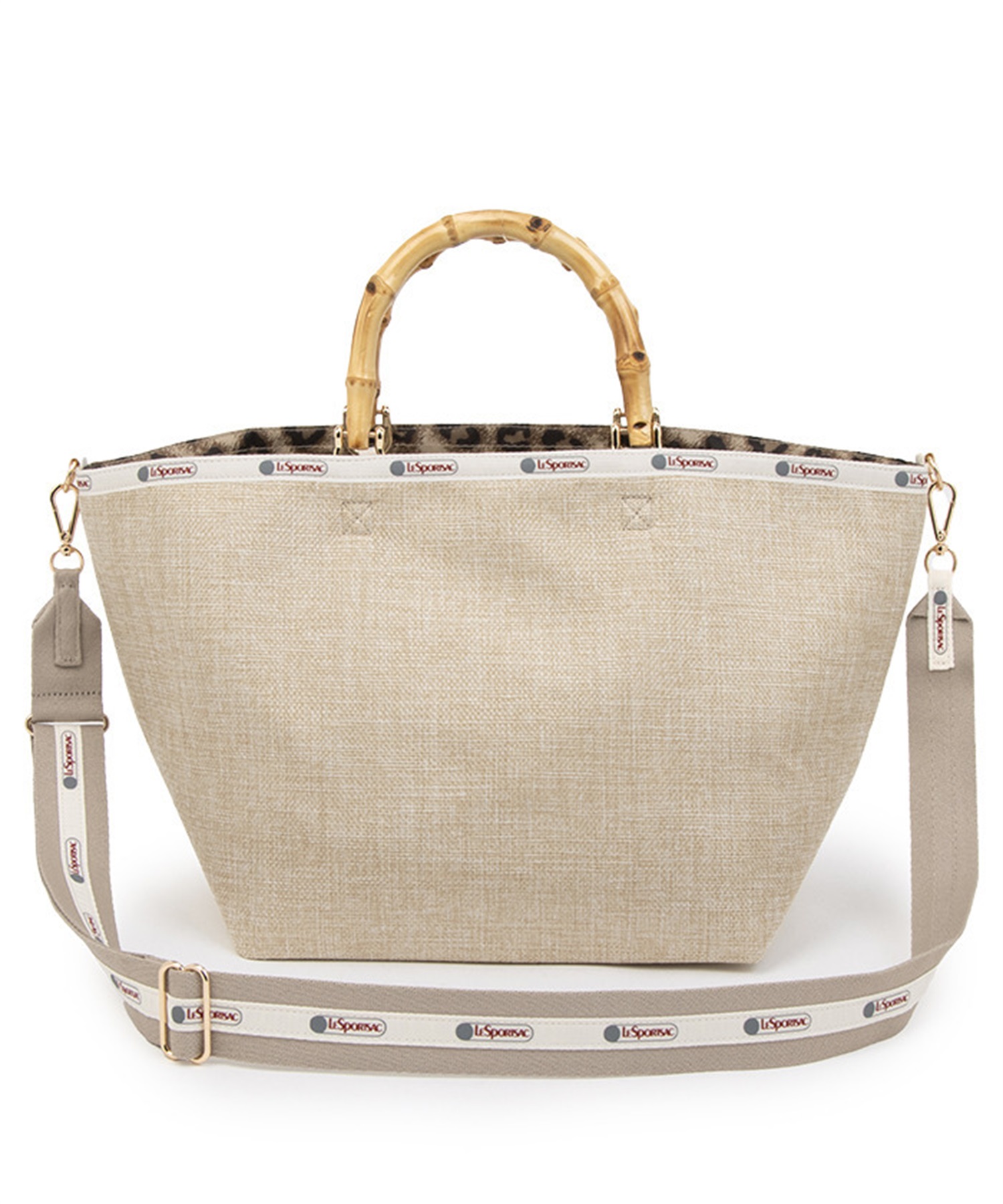 【LeSportsac Atelier】MED BAMBOO TOTE W/ST(エクリュムーンラフィア-フリー)