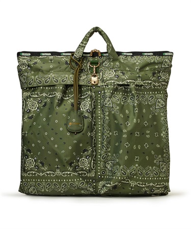 【LeSportsac Atelier】LG HELMET TOTE(エヴァーグリーンバンダナ-フリー)