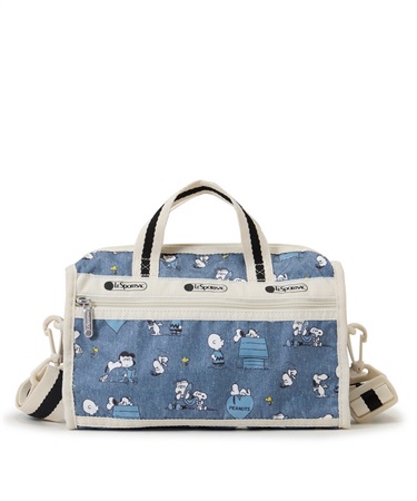 【LeSportsac×PEANUTS】MINI DUFFEL CROSSBODY(ピーナッツハッピーパルズ-フリー)