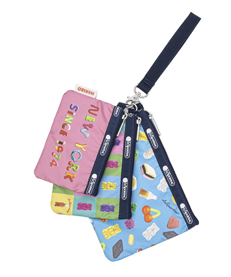 【LeSportsac×HARIBO】WRISTLET POUCH SET(ハリボーエヌワイシーリストレット-フリー)