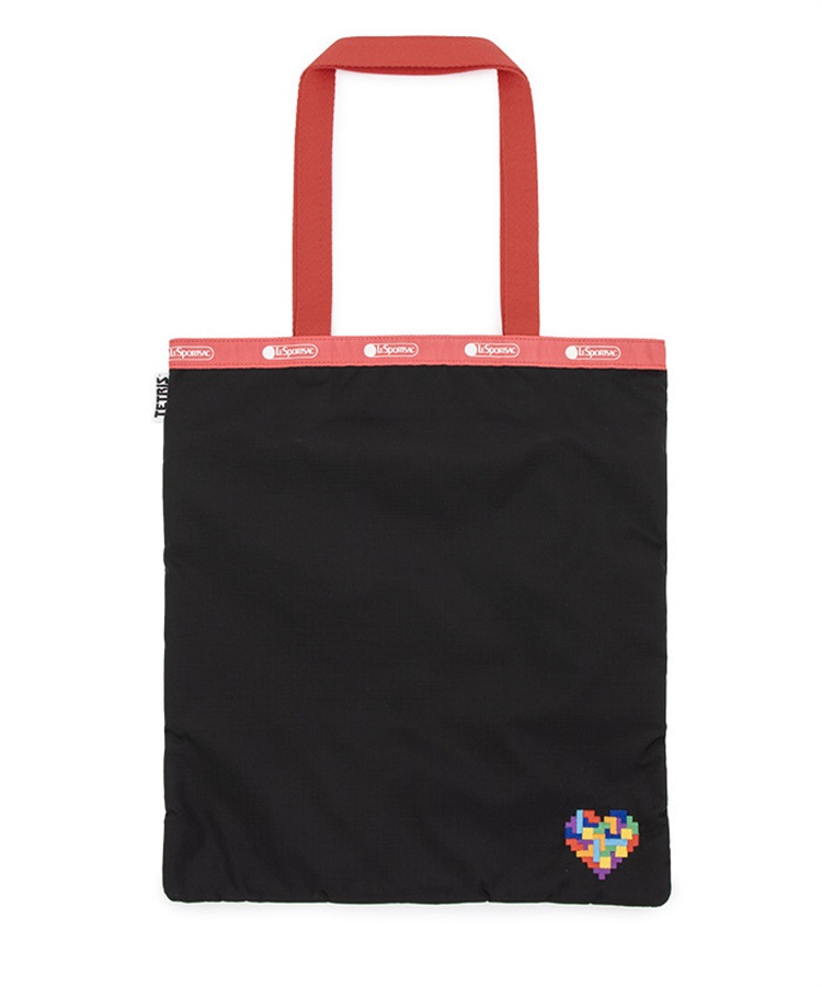 【LeSportsac×Tetris(TM)】LARGE EMERALD TOTE(テトリスハートエンブロイダリートート-フリー)