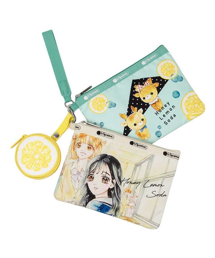 【 LeSportsac × りぼん70周年 】WRISTLET POUCH W/CHARM(スパークリングラブ-フリー)