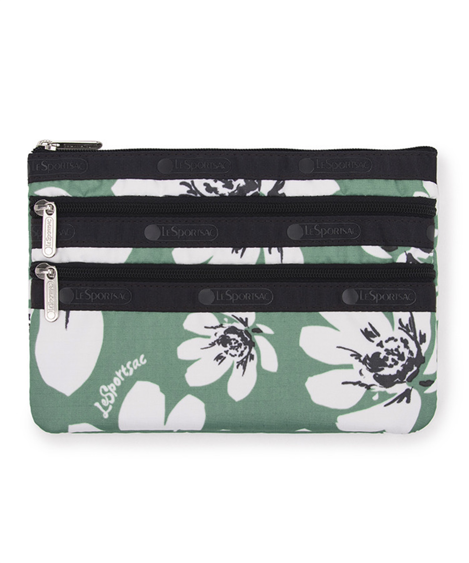 3ZIP COSMETIC(トロピカルガーデングリーン-フリー)