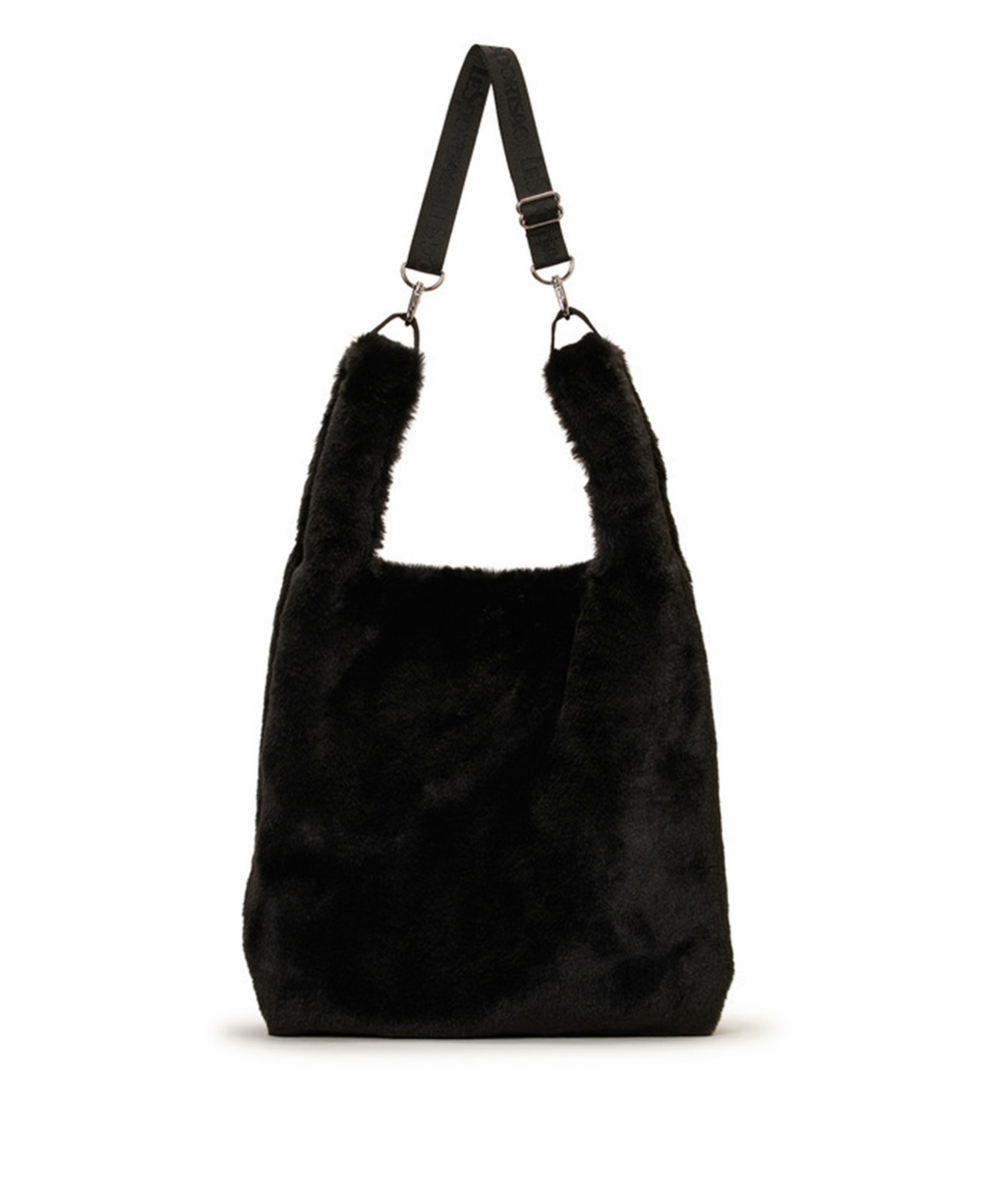 FUR SHOULDER TOTE(ブラックフラッフィーファー-フリー)