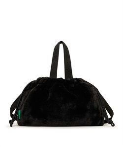 FUR DRAWSTRING TOTE