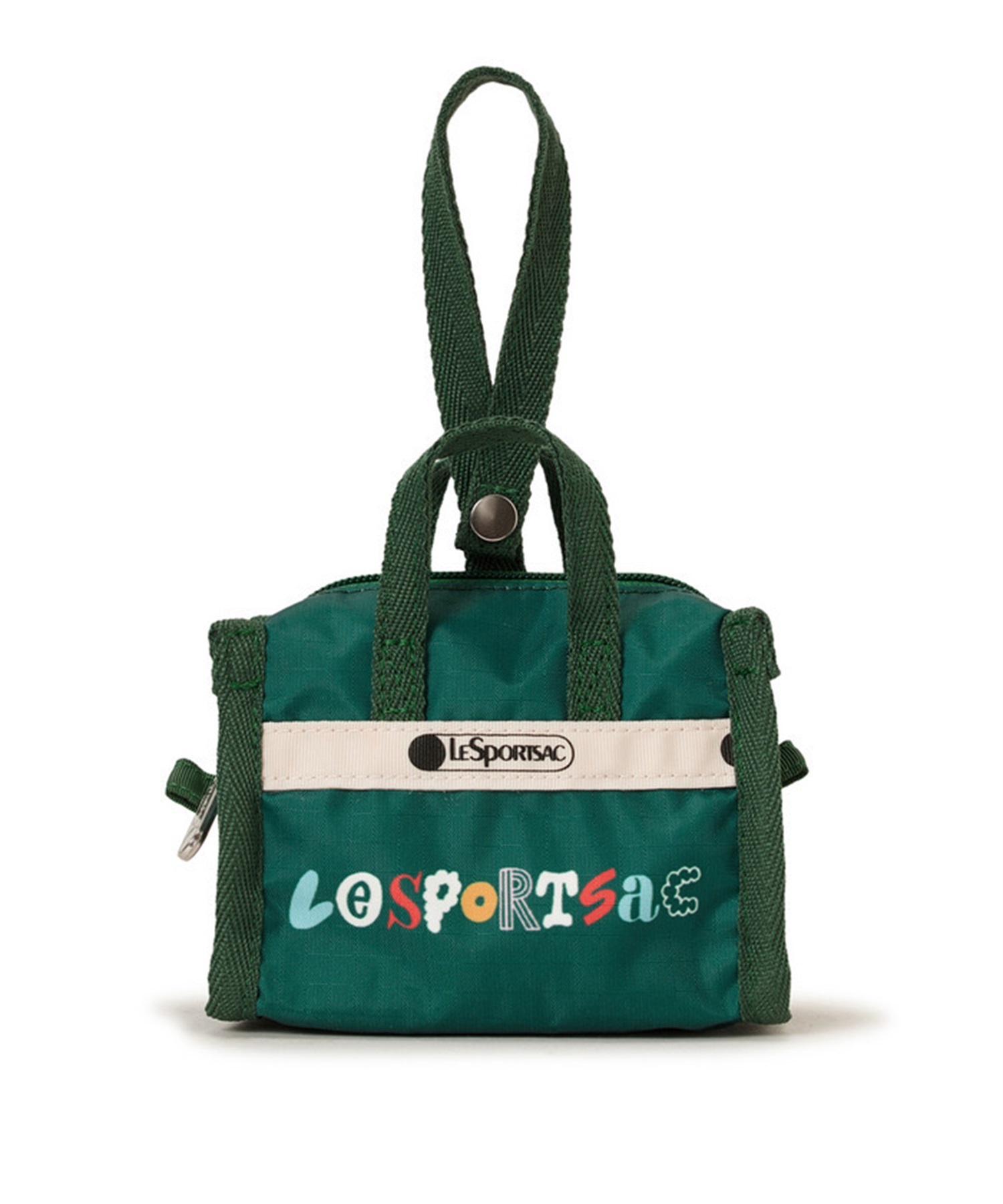 【LeSportsac×SHOGO SEKINE】MICRO WEEKENDER CHARM(LSSタイポグラフィチャームグリーン-フリー)