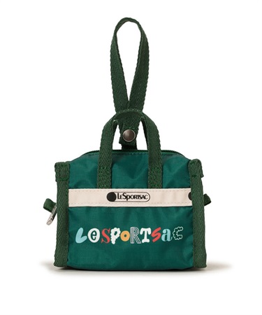 【LeSportsac×SHOGO SEKINE】MICRO WEEKENDER CHARM(LSSタイポグラフィチャームグリーン-フリー)