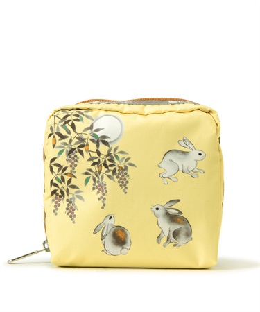 【LeSportsac×EIRAKUYA】MED SQUARE COSMETIC(ジャパニーズアートバニー-フリー)