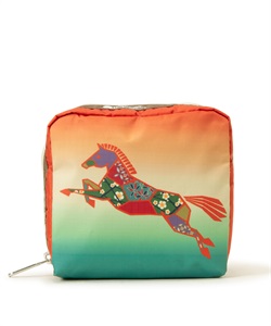 【LeSportsac×EIRAKUYA】MED SQUARE COSMETIC(ジャパニーズアートホース-フリー)