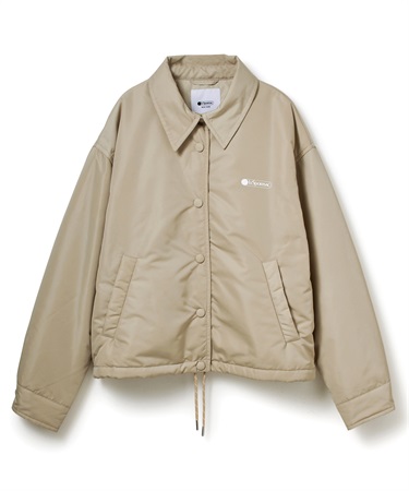 中綿入りコーチジャケット(ベージュ-S)