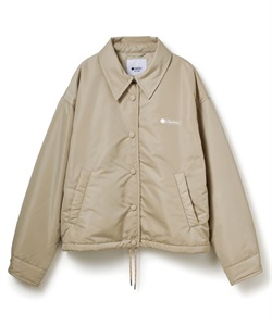 中綿入りコーチジャケット(ベージュ-S)