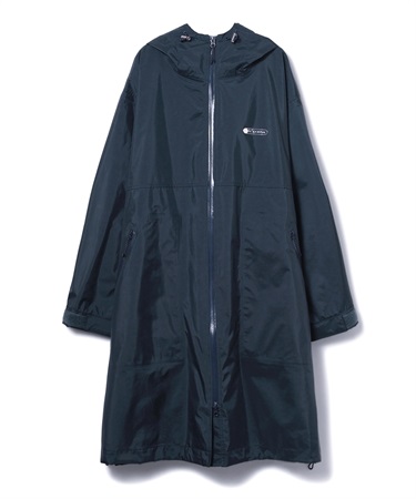 リップストップナイロンロングブルゾン(ネイビー-S)