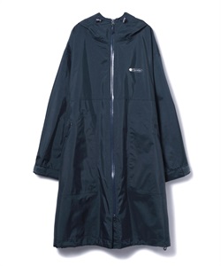 リップストップナイロンロングブルゾン(ネイビー-S)