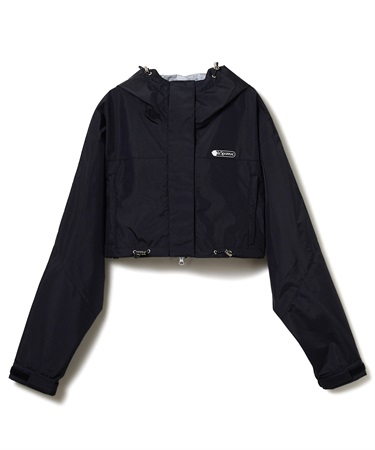 レイヤーショートブルゾン(ブラック-S)