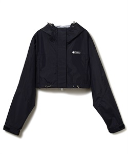 レイヤーショートブルゾン(ブラック-S)