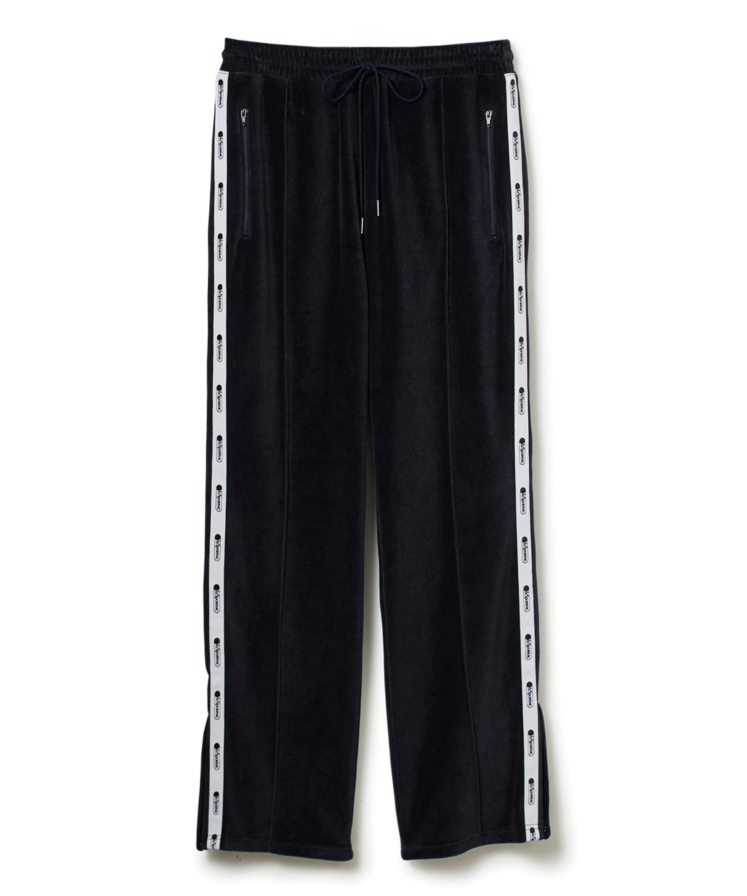 ベロアトラックパンツ(ネイビー-S)