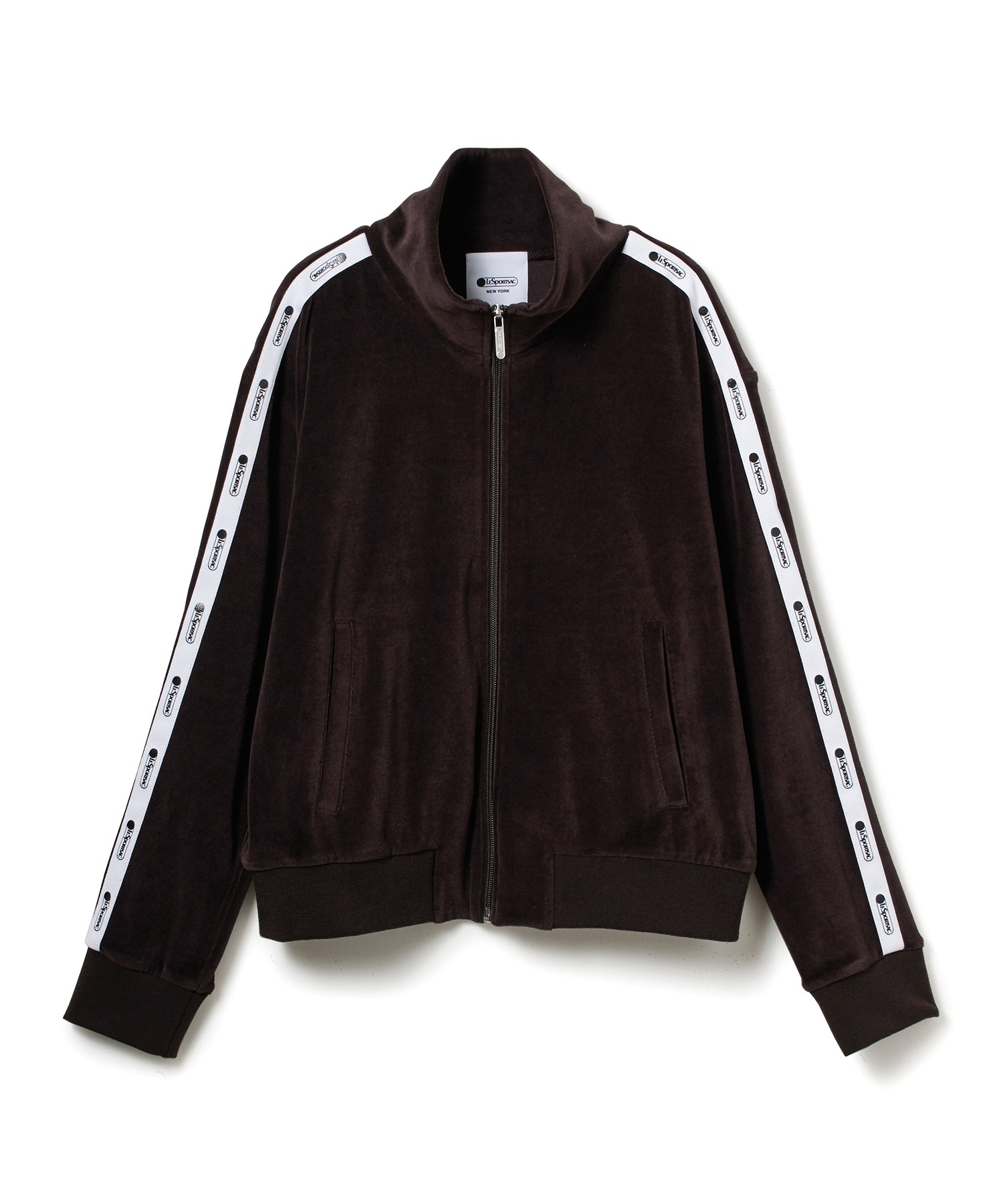 ベロア トラックジャケット(ブラウン-S)