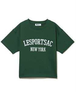 クロップドTシャツ(グリーン-S)