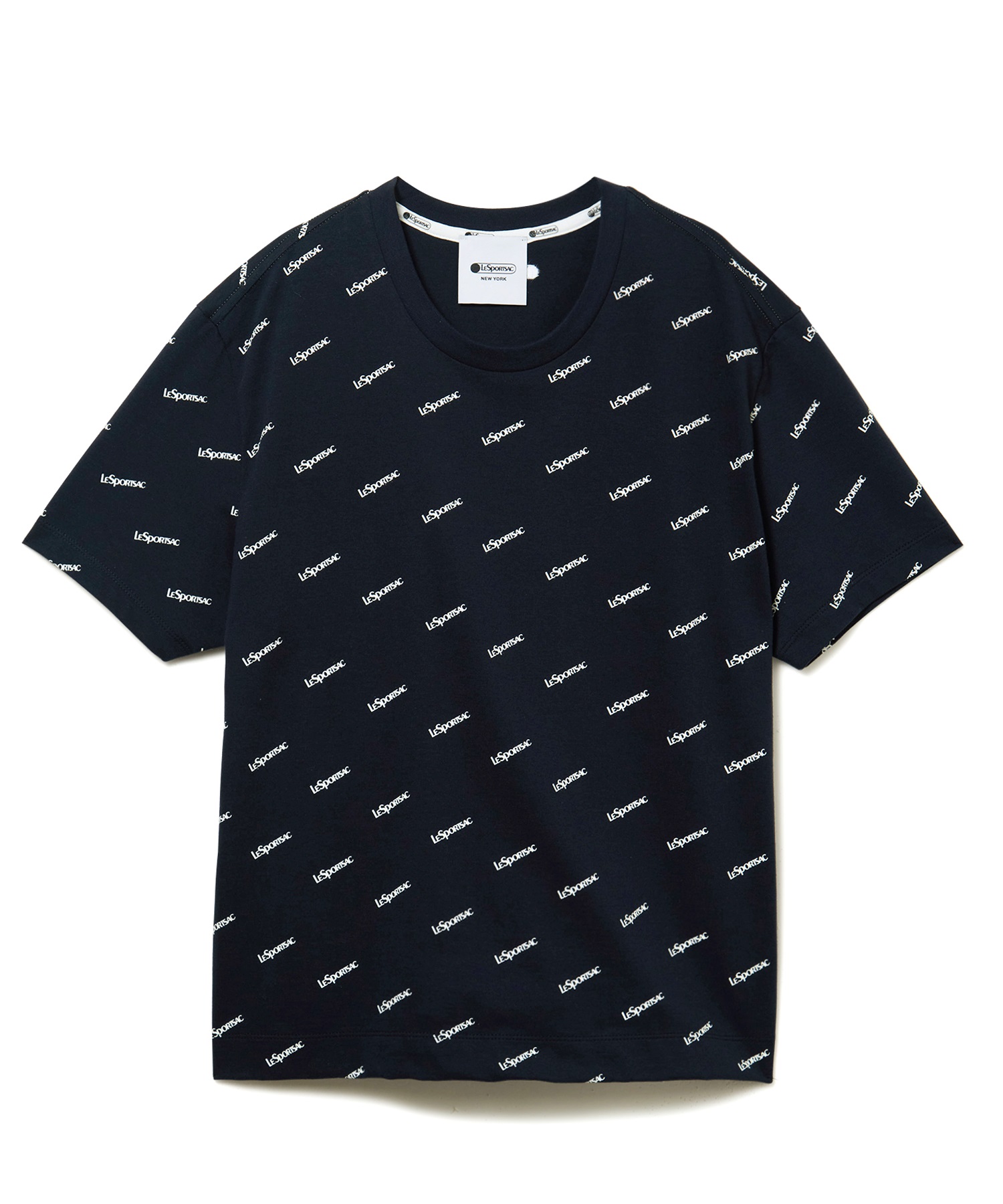 LeSportsac 総柄プリントTシャツ(ネイビー-F)