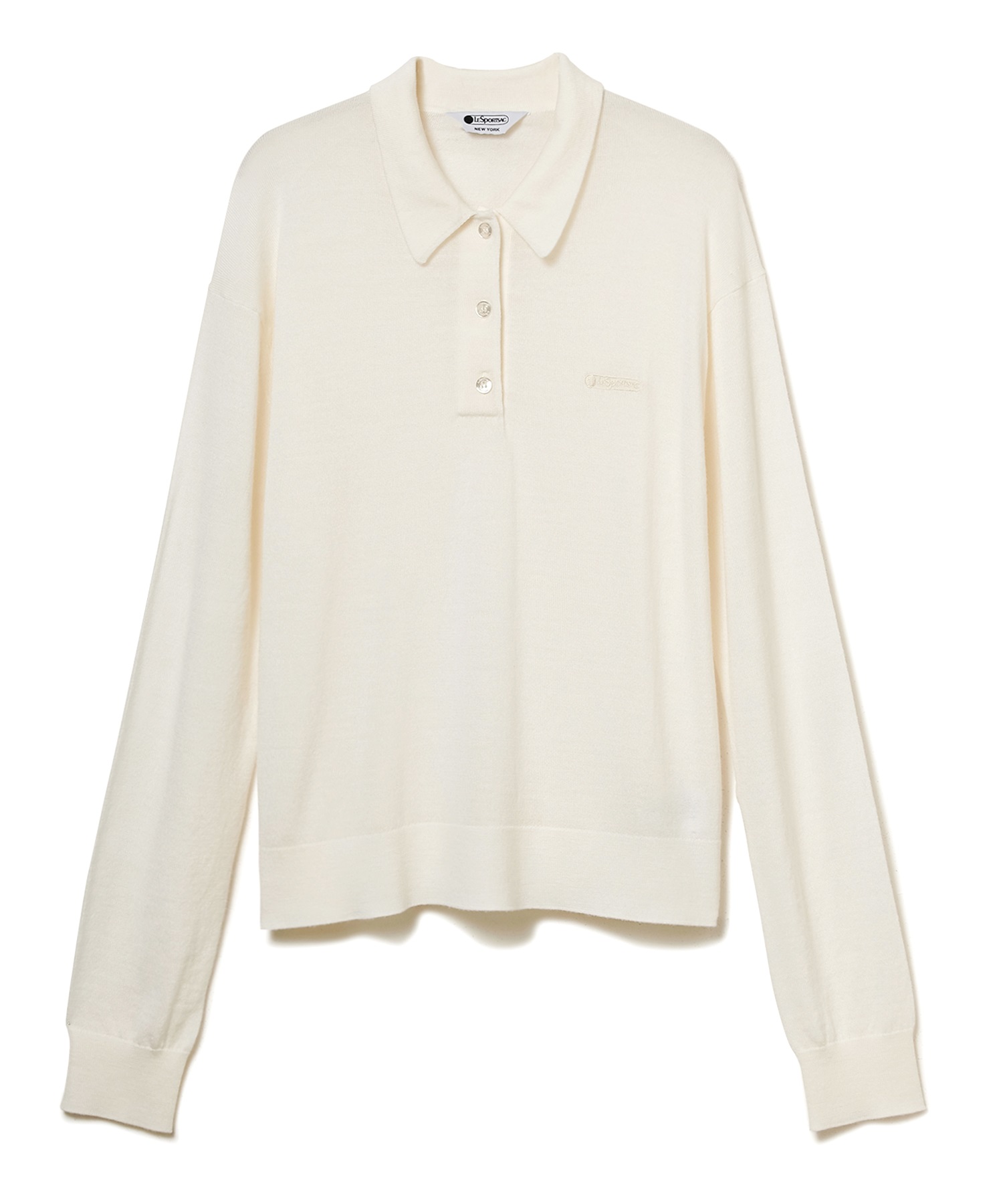 ニットポロプルオーバー(ホワイト-F)