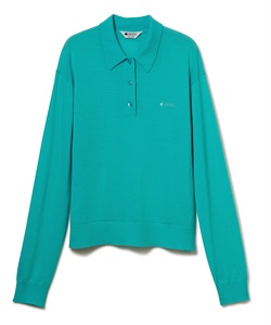 ニットポロプルオーバー(ターコイズ-F)