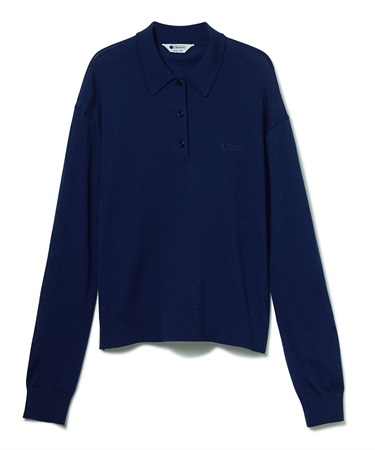 ニットポロプルオーバー(ネイビー-F)
