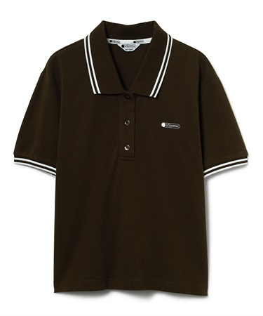 LeSportsac ショート丈ポロシャツ(ブラウン-S)
