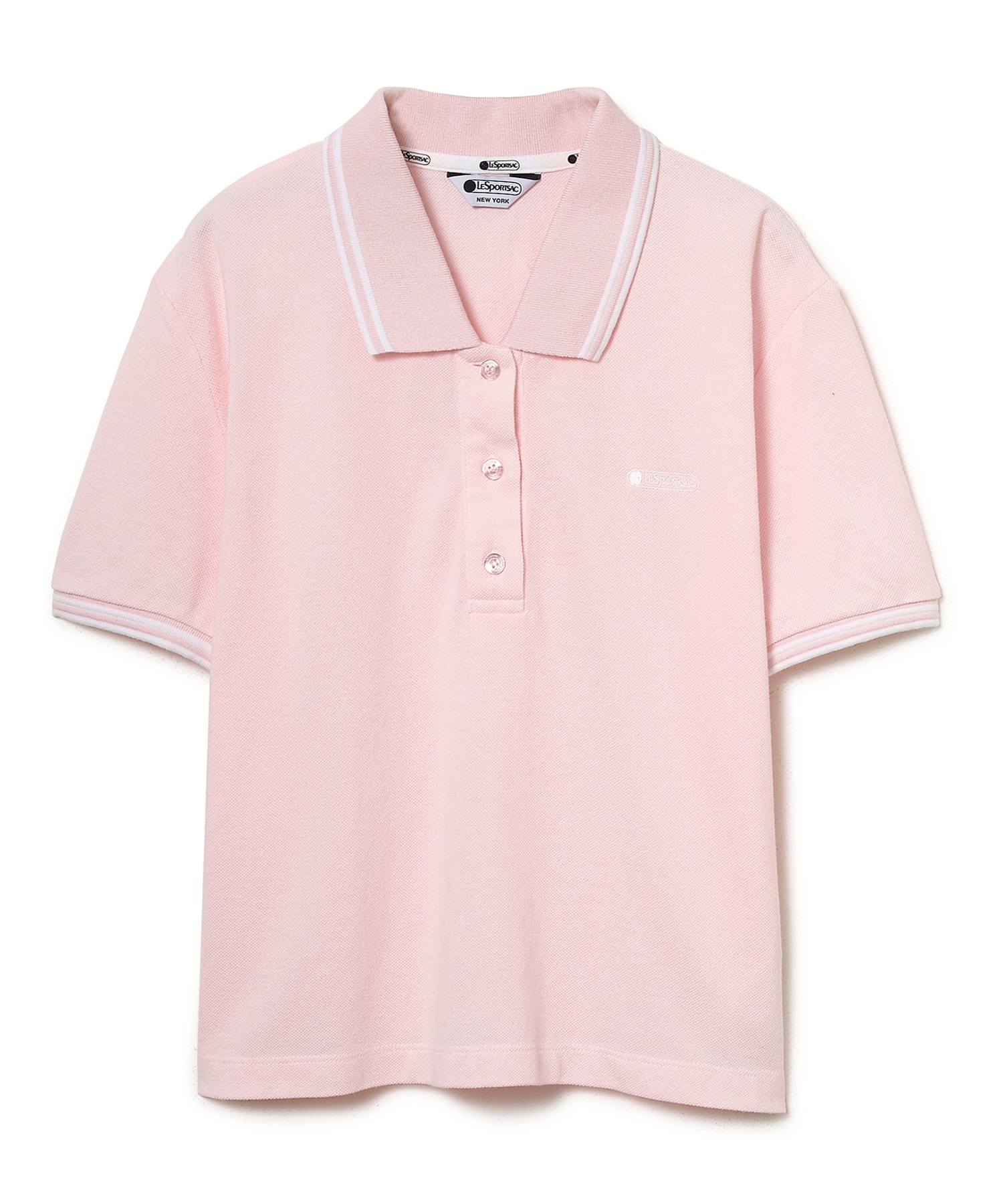 LeSportsac ショート丈ポロシャツ(ピンク-S)