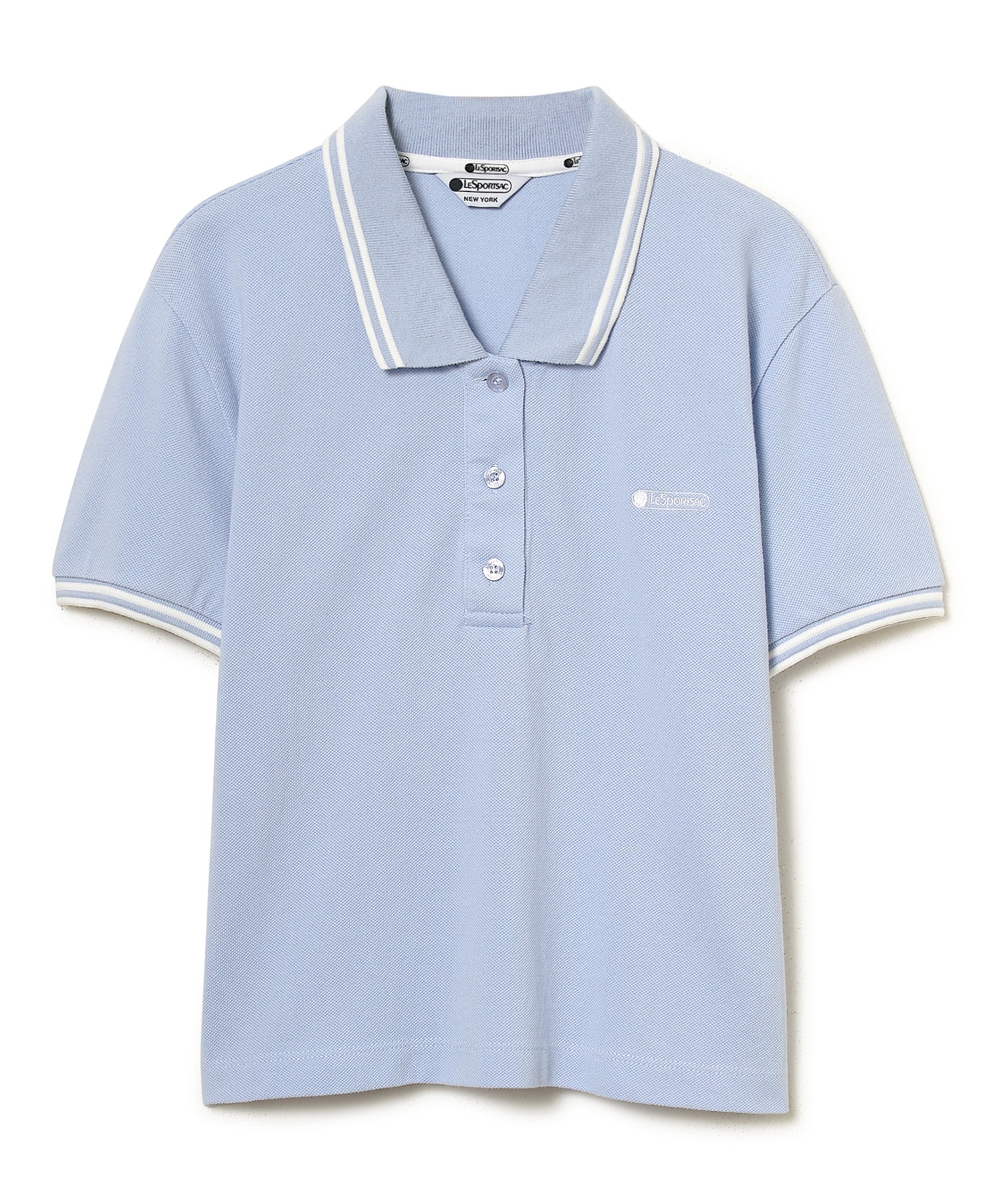 LeSportsac ショート丈ポロシャツ(サックス-S)