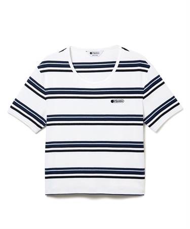 ボーダー柄Tシャツ(ホワイト-F)