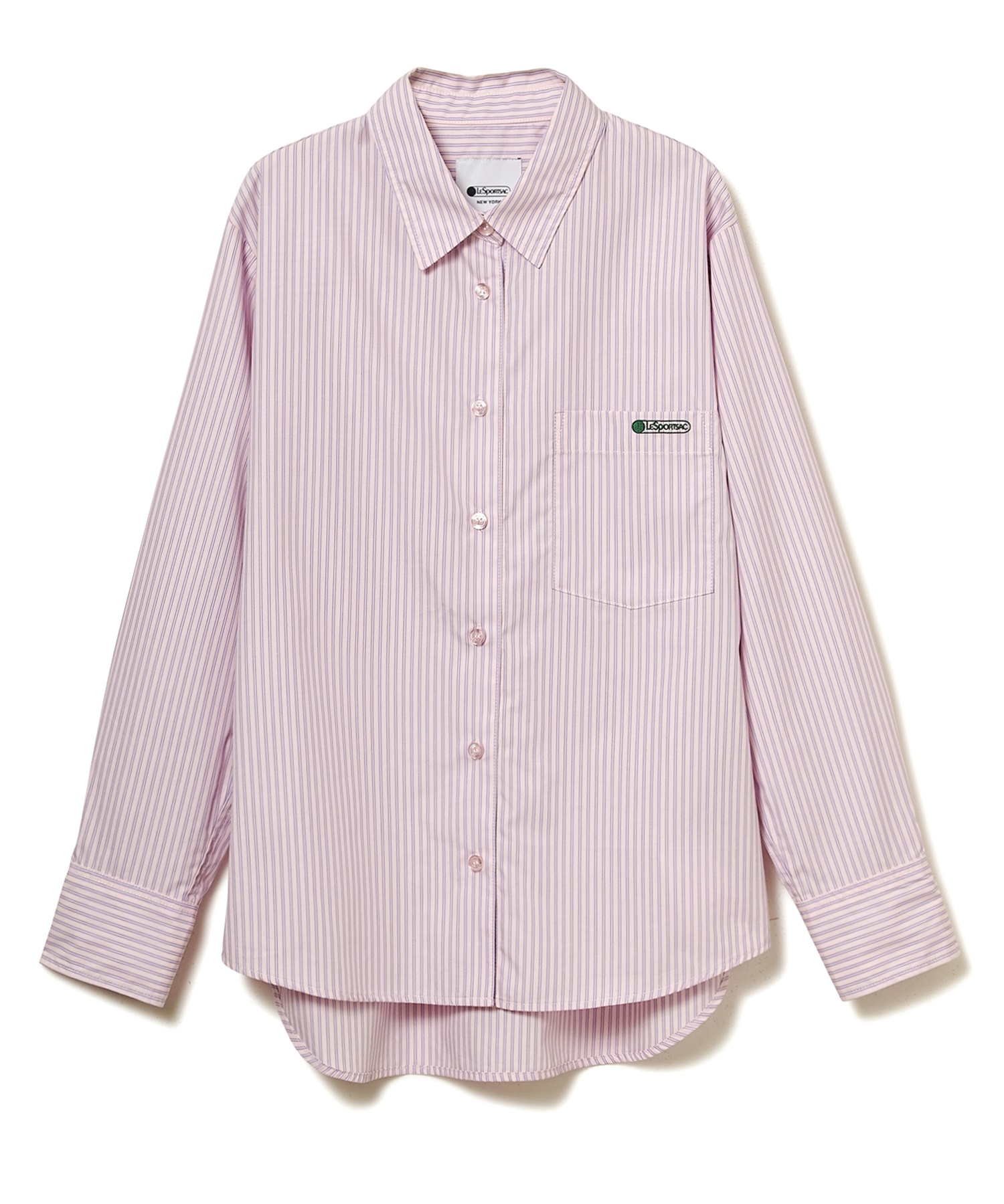 LeSportsac ストライプシャツ(ピンク-S)