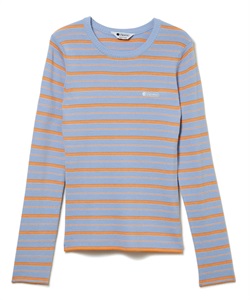 リブニットボーダープルオーバー