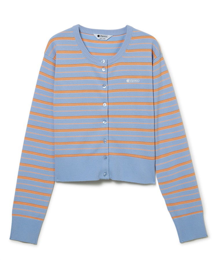 ニットボーダーカーディガン