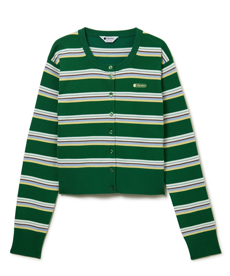 ニットボーダーカーディガン