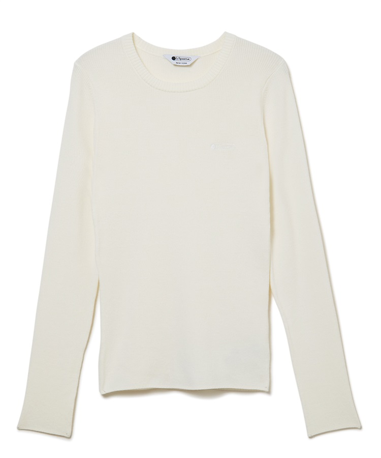 リブニットプルオーバー