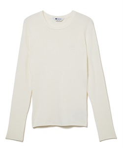 リブニットプルオーバー(ホワイト-F)