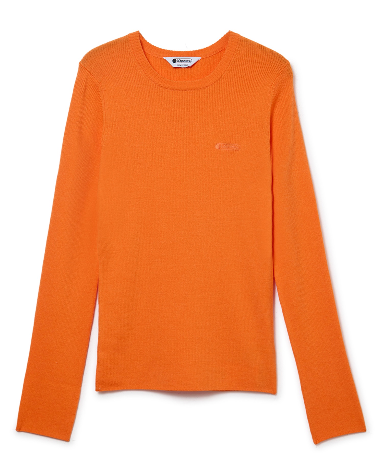 リブニットプルオーバー(オレンジ-F)