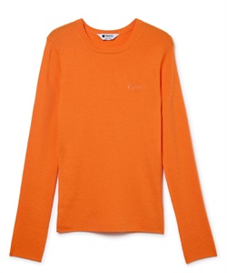 リブニットプルオーバー(オレンジ-F)