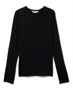 リブニットプルオーバー(ブラック-F)