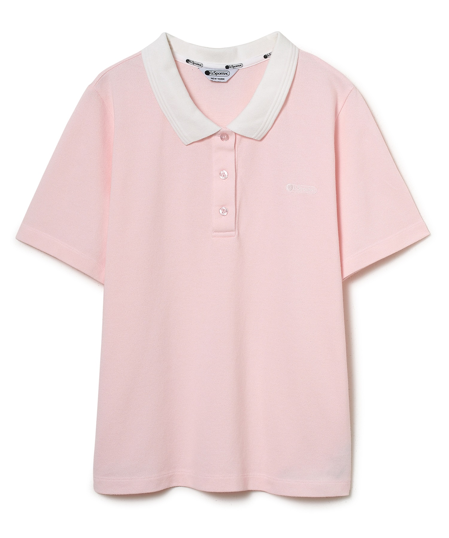 LeSportsac バイカラーポロシャツ(ピンク-S)