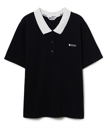 LeSportsac バイカラーポロシャツ(ブラック-S)