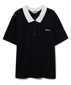 LeSportsac バイカラーポロシャツ(ブラック-S)