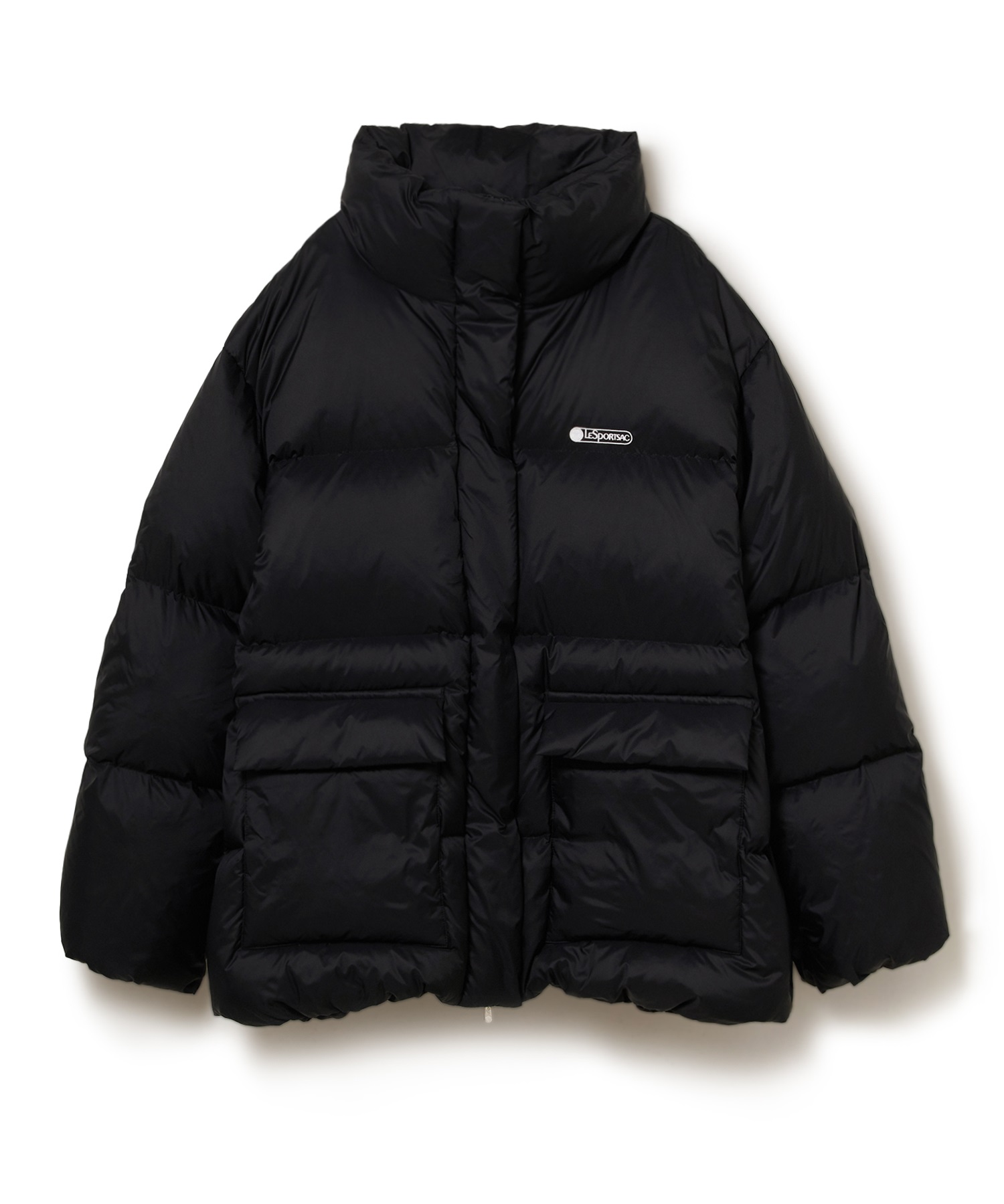 ミドルダウンジャケット(ブラック-S)