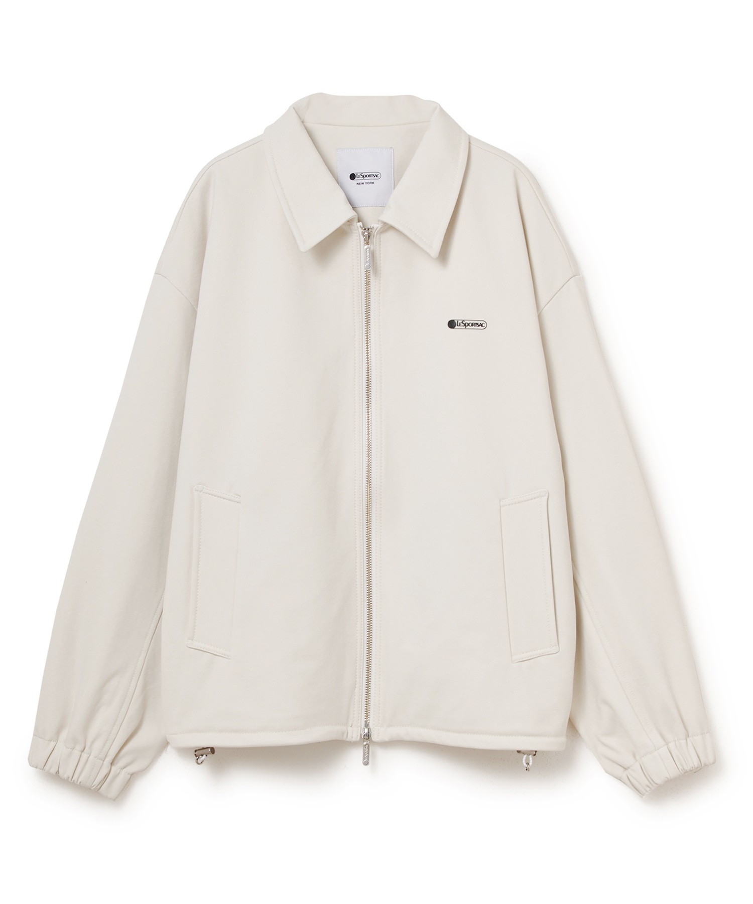 ジップアップブルゾン(ホワイト-S)