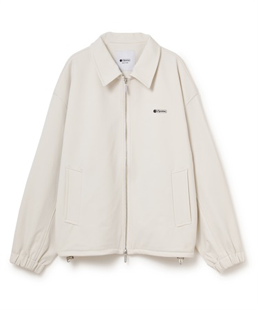 ジップアップブルゾン(ホワイト-S)