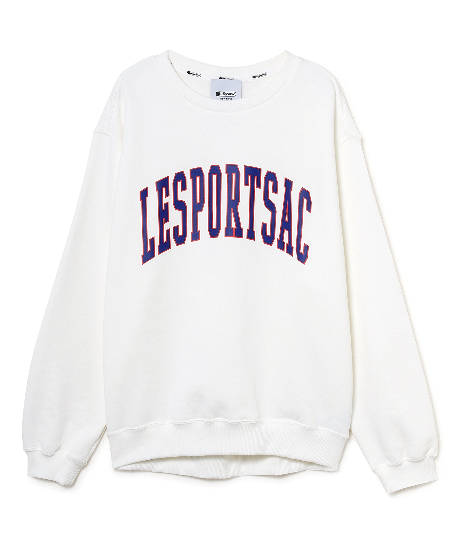 プリントスウェットプルオーバー(ホワイト-F)