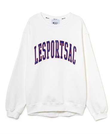 プリントスウェットプルオーバー(ホワイト-F)