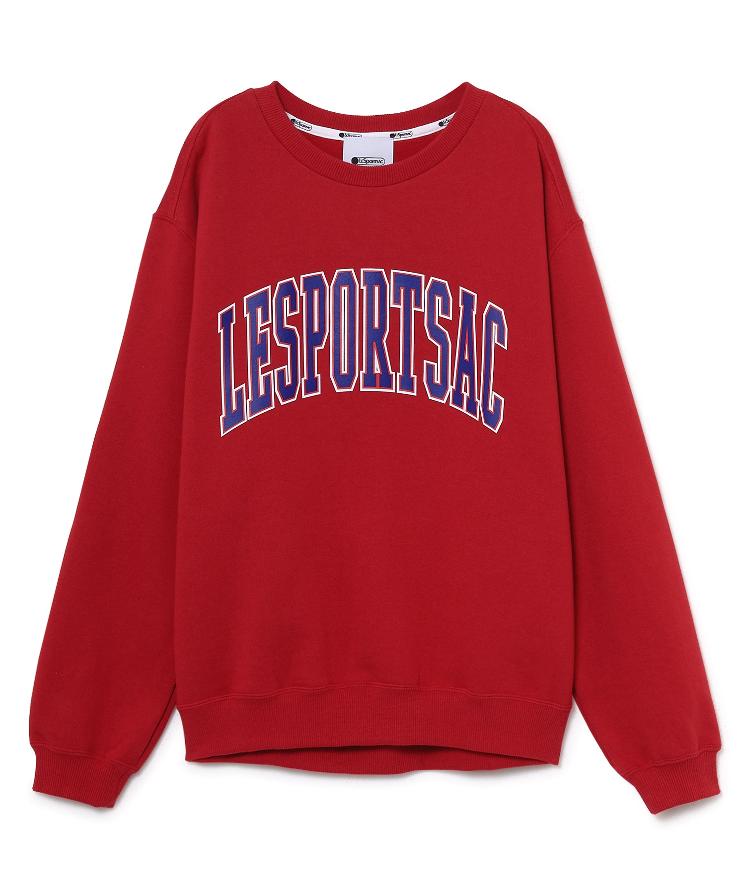 プリントスウェットプルオーバー(レッド-F)