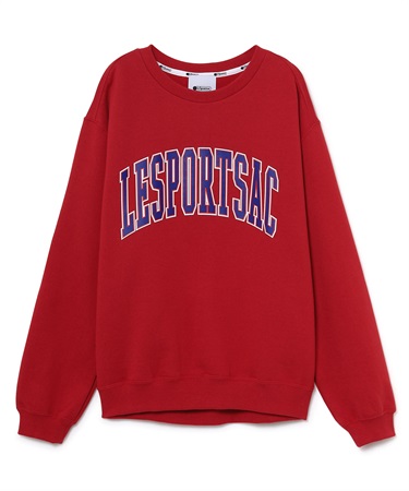 プリントスウェットプルオーバー(レッド-F)